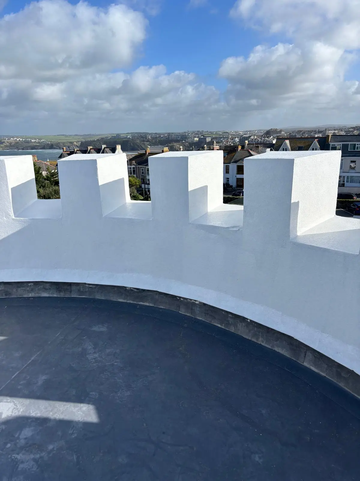 Completed GRP-style flat roof finish
